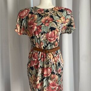 Carol Anderson Vintage Floral Print Women's Dress